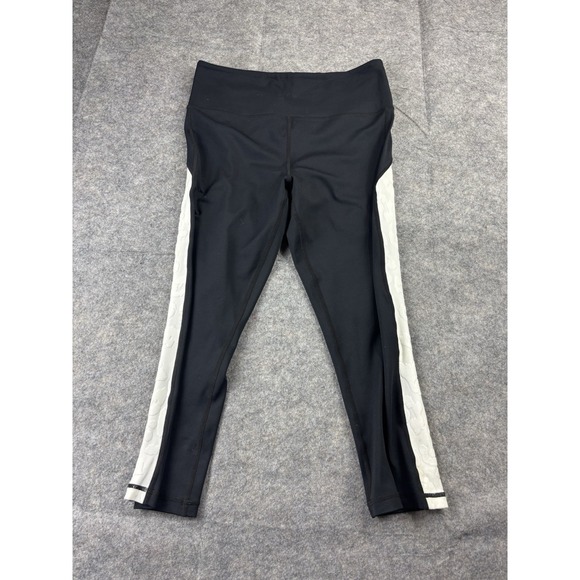 ZYIA Pants - Zyia Light N TIght Hi-Rise Cropped Leggings Womens 8-10 Black White Leopard